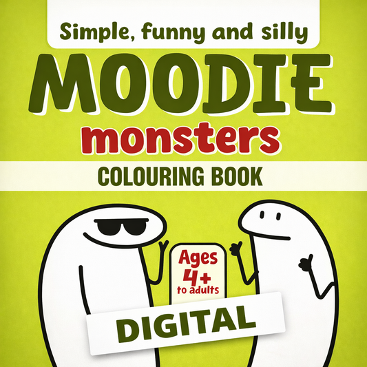 Simple, funny and Silly Moodie Monsters Colouring Book (Digital)